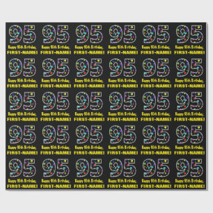 Herzlichen Glückwunsch zum 95. Geburtstag, Fun Col Geschenkpapier