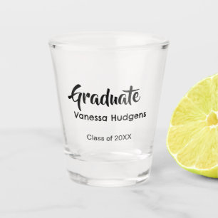 Herzlichen Glückwunsch zum Abschluss Name Datum Ja Schnapsglas