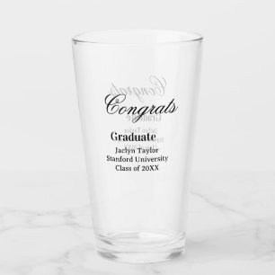 Herzlichen Glückwunsch zum Abschluss name Universi Glas