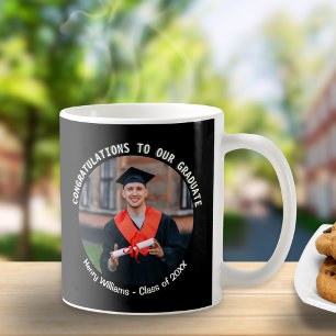 Herzlichen Glückwunsch zum Abschluss - Schwarzes E Kaffeetasse