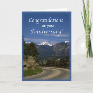Herzlichen Glückwunsch zum Anniversary Road Karte