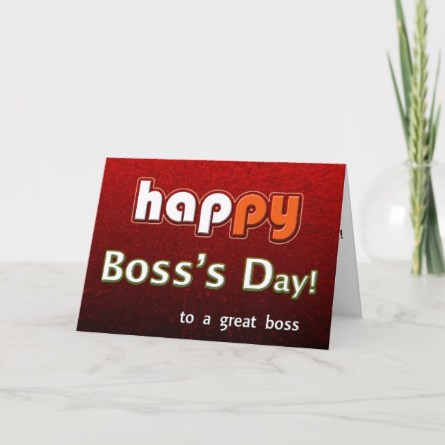 Herzlichen Glückwunsch zum Boss! Karte (Vorderseite)