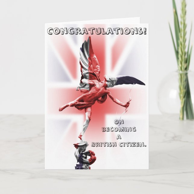 Herzlichen Glückwunsch zum britischen Staatsbürger Karte (Vorderseite)