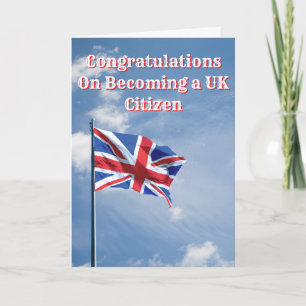 Herzlichen Glückwunsch zum britischen Staatsbürger Karte