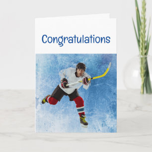Herzlichen Glückwunsch zum Eishockey Sport Karte