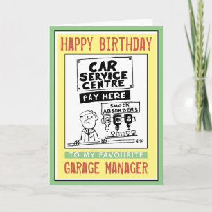 Herzlichen Glückwunsch zum Garage Manager Karte