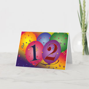 Herzlichen Glückwunsch zum Geburtstag - 12. Geburt Karte
