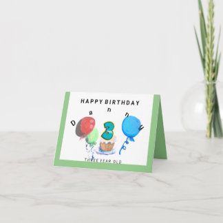 Herzlichen Glückwunsch zum Geburtstag, 3 Jahre alt Karte