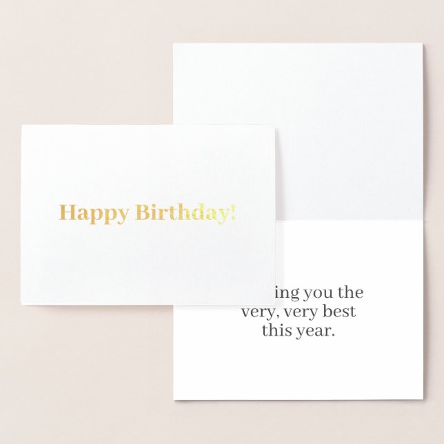Herzlichen Glückwunsch zum Geburtstag! Anpassbare  Folienkarte (Anzeige)