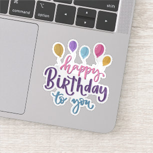Herzlichen Glückwunsch zum Geburtstag auf Ihrem Au Aufkleber