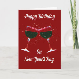 Herzlichen Glückwunsch zum Geburtstag auf New's Ye Karte
