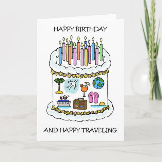 Herzlichen Glückwunsch zum Geburtstag auf Reisen C Karte