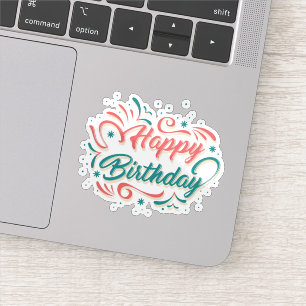 Herzlichen Glückwunsch zum Geburtstag Aufkleber