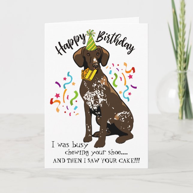 Herzlichen Glückwunsch zum Geburtstag aus dem Kurz Karte (Vorderseite)