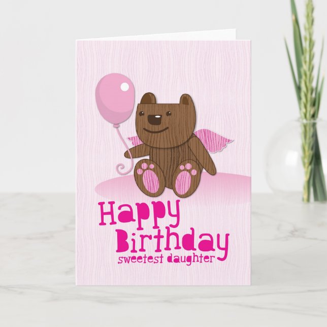 Herzlichen Glückwunsch zum Geburtstag Bär Süße Toc Karte (Vorderseite)