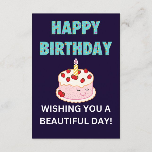 Herzlichen Glückwunsch zum Geburtstag Begleitkarte (Rückseite)
