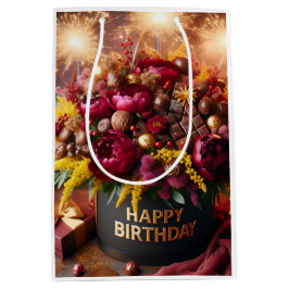 Herzlichen Glückwunsch zum Geburtstag, Blume und S Mittlere Geschenktüte