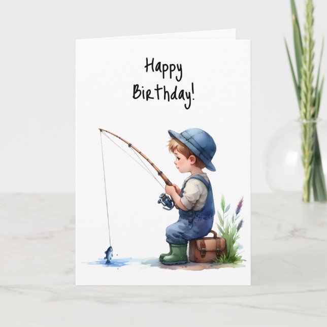 Herzlichen Glückwunsch zum Geburtstag Boy Gone Fis Karte (Vorderseite)