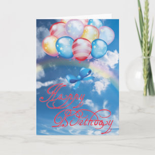 Herzlichen Glückwunsch zum Geburtstag bunten Ballo Karte