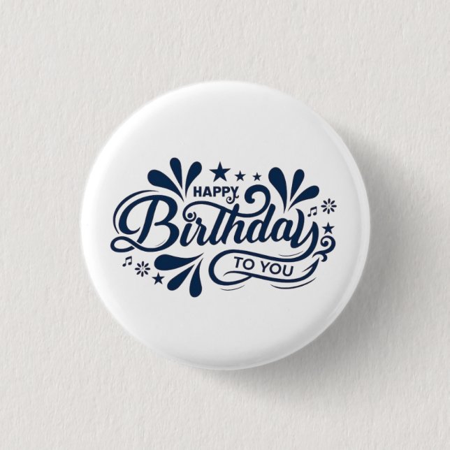 Herzlichen Glückwunsch zum Geburtstag! Button (Vorderseite)