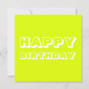 Herzlichen Glückwunsch zum Geburtstag, Chartreuse Karte