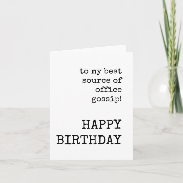 Herzlichen Glückwunsch zum Geburtstag, Coworker, B Karte (Vorderseite)