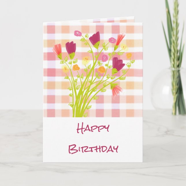 Herzlichen Glückwunsch zum Geburtstag Dankeskarte (Vorderseite)