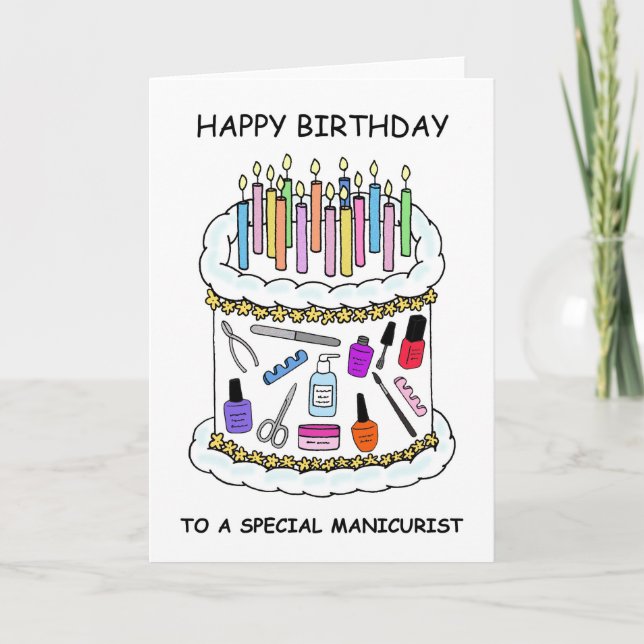 Herzlichen Glückwunsch zum Geburtstag des manicuri Karte (Vorderseite)