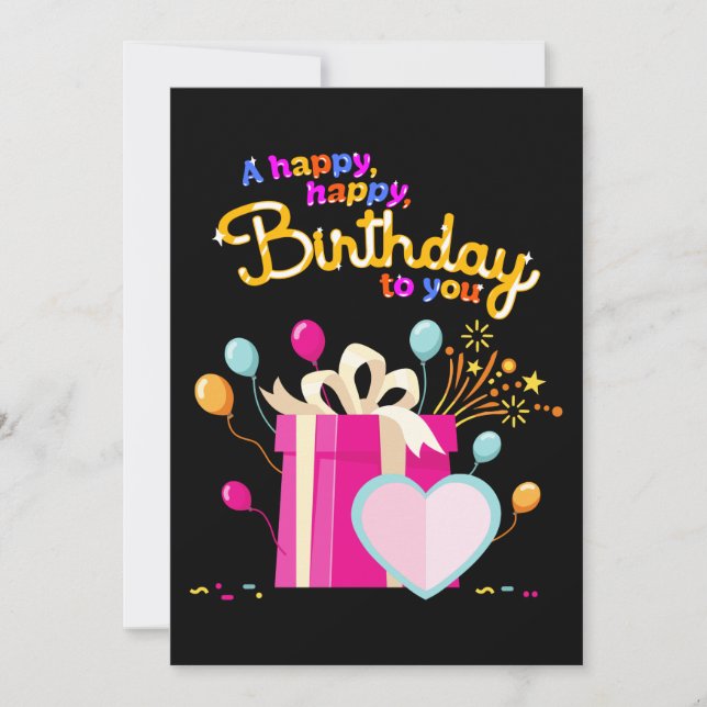 Herzlichen Glückwunsch zum Geburtstag! Einladung (Vorderseite)