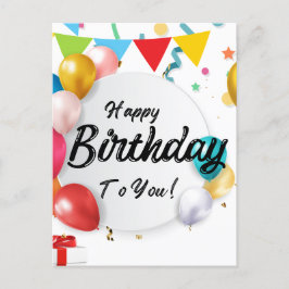 Herzlichen Glückwunsch zum Geburtstag "Feiern Sie  Feiertagspostkarte