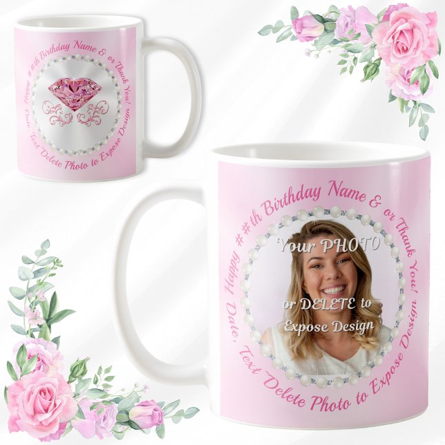 Herzlichen Glückwunsch zum Geburtstag Foto Tasse o (These pretty coffee mugs are affordable birthday gifts for mom or wife. Birthday mugs for Her.)