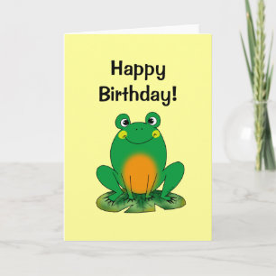 Herzlichen Glückwunsch zum Geburtstag! (Frosch) Karte