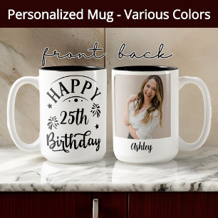 Herzlichen Glückwunsch zum Geburtstag für ihn Zweifarbige Tasse