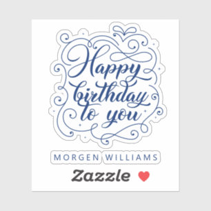 Herzlichen Glückwunsch zum Geburtstag für Ihre ele Aufkleber