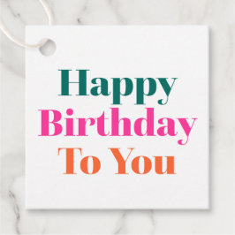 Herzlichen Glückwunsch zum Geburtstag für Sie farb Geschenkanhänger