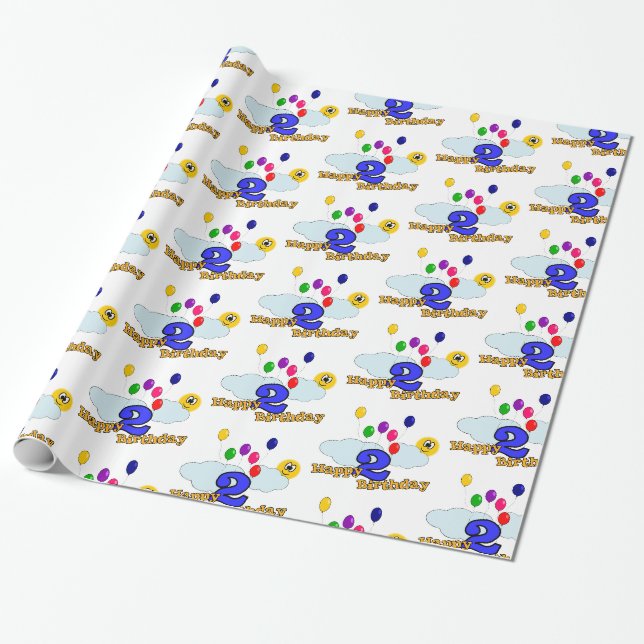 Herzlichen Glückwunsch zum Geburtstag Geschenkpapier (Ungerollt)