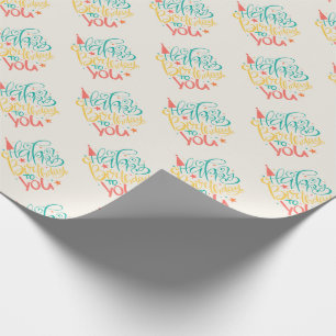 Herzlichen Glückwunsch zum Geburtstag! Geschenkpapier