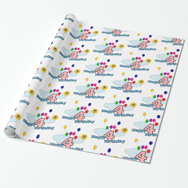 Herzlichen Glückwunsch zum Geburtstag Geschenkpapier (Ungerollt)
