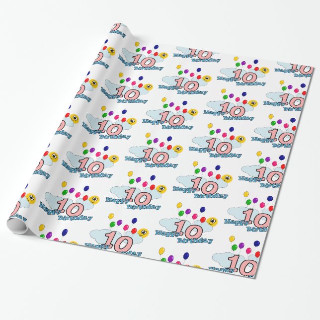 Herzlichen Glückwunsch zum Geburtstag Geschenkpapier (Ungerollt)