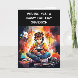 Herzlichen Glückwunsch zum Geburtstag Grandson   G Karte