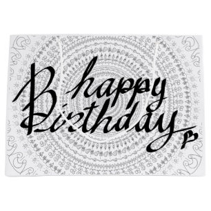 Herzlichen Glückwunsch zum Geburtstag! Große Geschenktüte