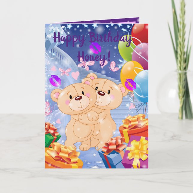 Herzlichen Glückwunsch zum Geburtstag, Honey Karte (Vorderseite)