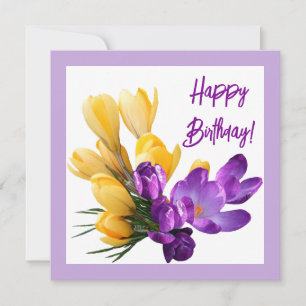 Herzlichen Glückwunsch zum Geburtstag hübsch lila  Karte