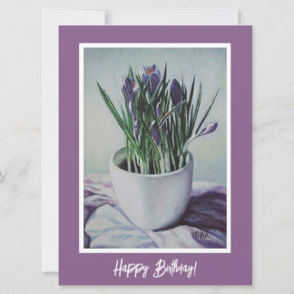 Herzlichen Glückwunsch zum Geburtstag hübsche lila Karte