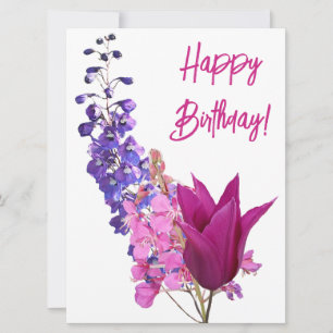 Herzlichen Glückwunsch zum Geburtstag hübsche Pink Feiertagskarte