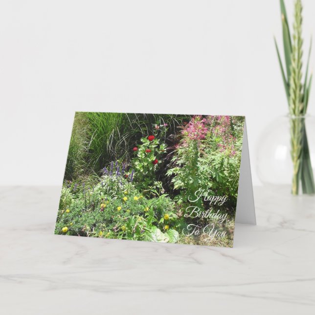 Herzlichen Glückwunsch zum Geburtstag Hübsche Rot- Karte (Vorderseite)