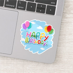 Herzlichen Glückwunsch zum Geburtstag Ihres Farbau Aufkleber