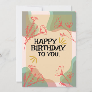 Herzlichen Glückwunsch zum Geburtstag - individuel Einladung