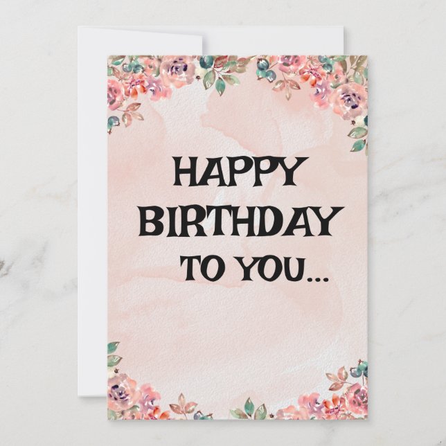 Herzlichen Glückwunsch zum Geburtstag - individuel Einladung (Vorderseite)