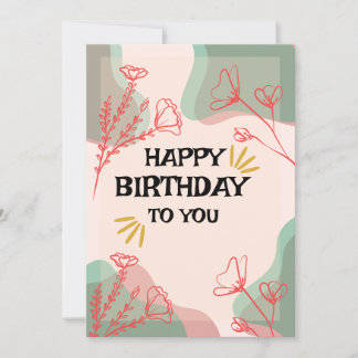Herzlichen Glückwunsch zum Geburtstag - individuel Einladung